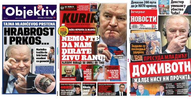 Sırbistan medyasının gözünde Mladiç “Sırp Kahramanı”