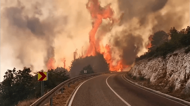 Hırvatisan’da son dört yılın en büyük yangını