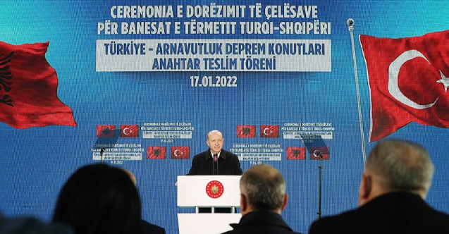 Erdoğan, deprem konutlarının açılışını yaptı: “Türkiye-Arnavutluk dostluğunu taçlandırıyoruz”