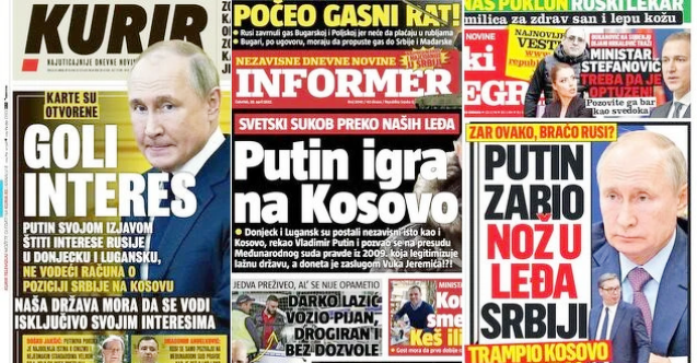 Vucic’e yakın medya Putin’e saldırıyor