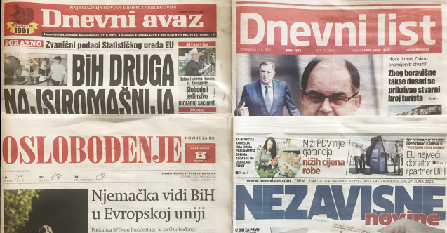 Bosna Hersek basınında bugün - 27 Haziran 2022