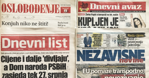 Bosna Hersek basınında bugün - 19 Temmuz 2022