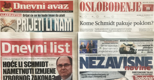 Bosna Hersek basınında bugün - 20 Temmuz 2022