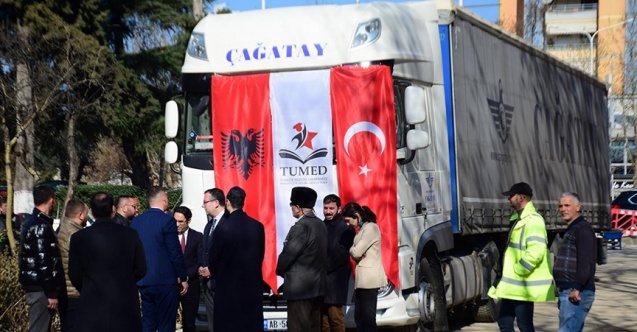 Arnavutluk'tan bir yardım tırı daha deprem bölgelerine doğru yola çıktı