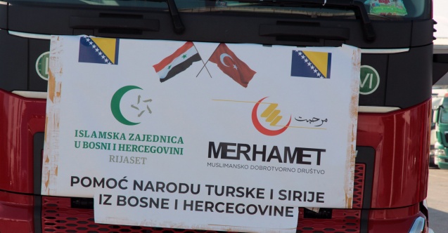 Bosna Hersek, Türkiye ve Suriye'deki depremzedeler için 20 yardım tırı gönderdi