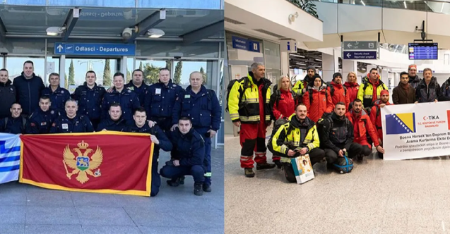 Karadağ ve Bosna Hersekli arama kurtarma ekiplerine tören düzenlendi