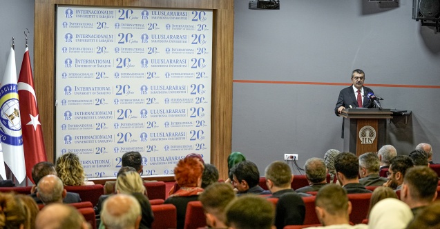 Milli Eğitim Bakanı Tekin, Uluslararası Saraybosna Üniversitesi'nde konuştu