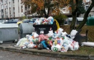 Zagreb'de çöp krizi