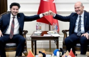 Dritan Abazoviç, Türkiye'de İçişleri Bakanı Soylu ile görüştü