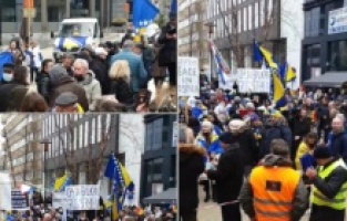 Dünya genelinde 35 kentte Bosna'da savaş karşıtı protesto