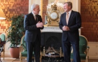 Dzaferovic, Hollanda Kralı Willem-Alexander ile bir araya geldi