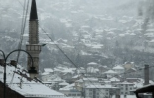 Saraybosna'da nisanda kar sürprizi