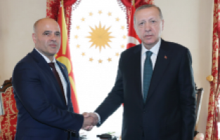 Erdoğan, Kovaçevski'yi kabul etti