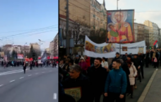 Belgrad’da Kosova yürüyüşü