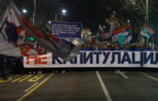 Sırbistan'da "Fransız-Alman Planı" karşıtı gösteri düzenlendi