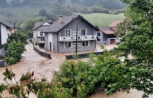 Bosna’nın kuzeydoğusunda sel