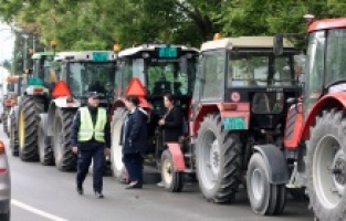 Sırbistan'daki çiftçiler, traktörleriyle hükümeti protesto etti