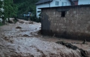 Bosna Hersek’in Teocak Belediyesi’nde sel