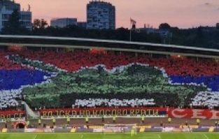 Kosova, Kızılyıldız taraftarının ırkçılık içerikli koreografisine tepki gösterdi