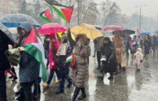 Saraybosna’da Filistin’e destek yürüyüşü düzenlendi