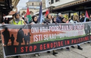 Saraybosna’da Filistin’e destek yürüyüşü